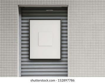 empty modern style frame on composition wall as concept