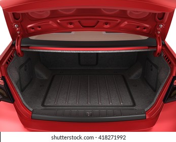 Empty Open Trunk Of A Car 3d Render