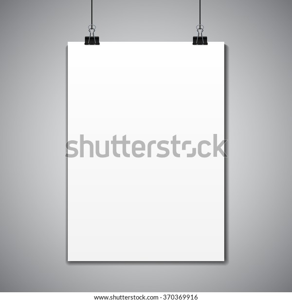 Download Empty Paper Frame Mockup Hanging Paper Stock Illustration 370369916 PSD Mockup Templates