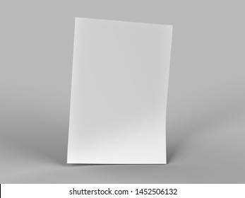 Empty paper sheet in A4 format - 3d illustration
