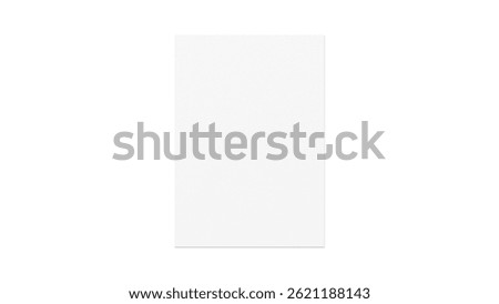 Empty paper sheet on a clean white background