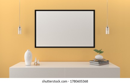 Empty Photo Frame Mockup Design 3d Stock Illustration 1780605437