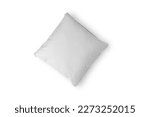 Empty pillow isolated on white background. Empty pillow for your design. Clipping object. 3d rendering.