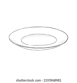 Empty Plate Clipart Illustration For Your Design