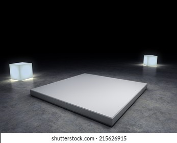 Empty Plinth To Place Your Product. With Clipping Path