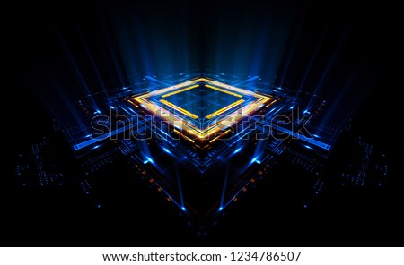 Similar – Image, Stock Photo Viewing platform with grids and shadows cast in Montserrat, symbol of blighting nature