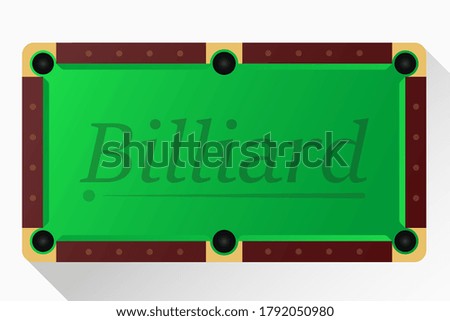 Empty Pool table Billiard table illustration