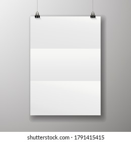 Empty Poster Template Poster Piece Paper Stock Illustration 1791415415 ...