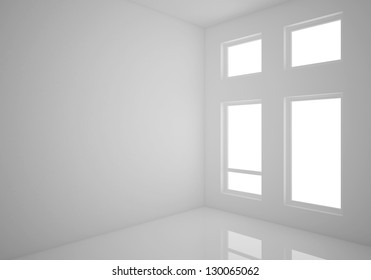 Empty Room Big Window 스톡 일러스트 130065062 | Shutterstock