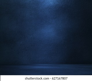 Empty Room, Blue Background