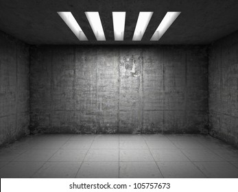 Empty Room With Concrete Walls