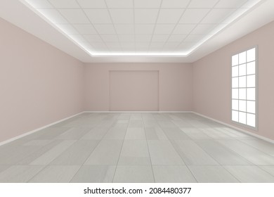 empty room design interio 3d rendering