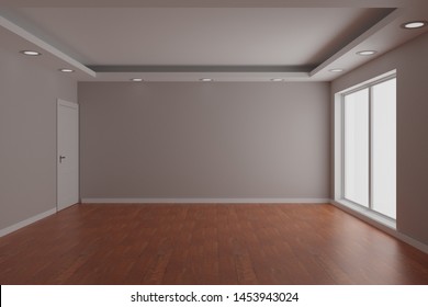 Empty Room Design Interior 3d Render Stock Illustration 1453943024 ...