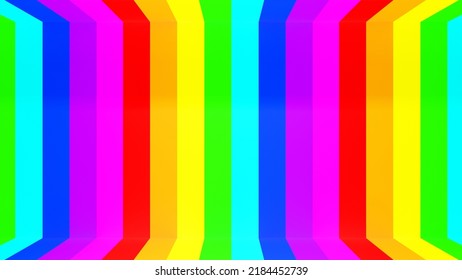 Empty room to display products and texture vertical lines and many colors  Rainbow colored striped texture  Artistic abstract background and many colors 