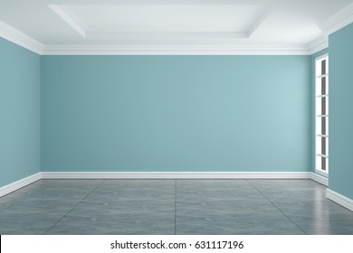Empty room interior 3d rendering