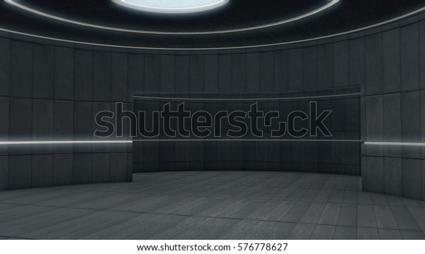 Empty\
room with light glow,abstract space.3D rendering\
