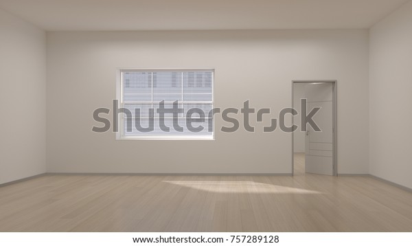 Empty Room Modern Space Interior 3d Interiors Stock Image