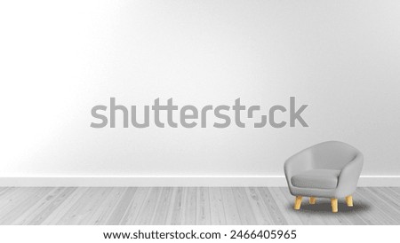 An Empty room with only sofa in it.