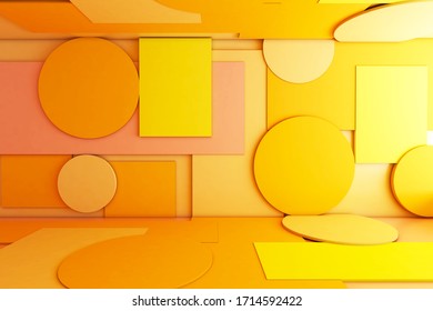 Empty room with Wall Background. 3D illustration, 3D rendering