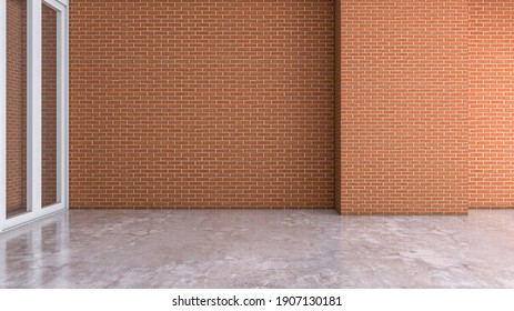 Empty room with Wall Background. 3D illustration, 3D rendering
