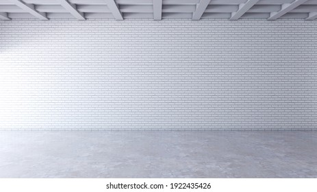 Empty room with Wall Background. 3D illustration, 3D rendering
