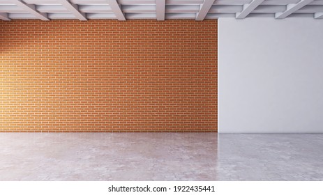 Empty room with Wall Background. 3D illustration, 3D rendering