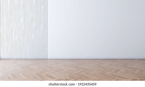 Empty Room With Wall Background. 3D Illustration, 3D Rendering