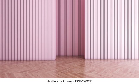 Empty Room With Wall Background. 3D Illustration, 3D Rendering