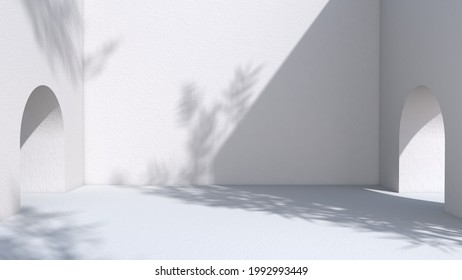 Empty Room With Wall Background. 3D Illustration, 3D Rendering