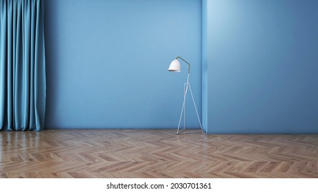 Empty room with Wall Background. 3D illustration, 3D rendering