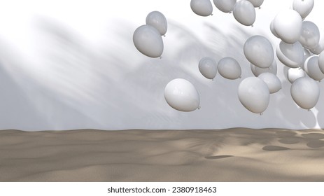 Empty room with wall background. 3D illustration, 3D rendering