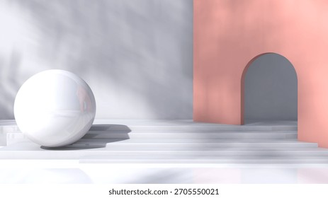 Empty room with Wall Background. 3D illustration, 3D rendering	