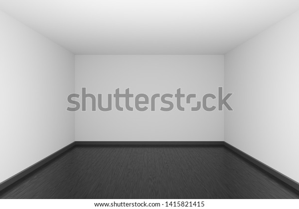 Empty Room White Walls Ceiling Black Royalty Free Stock Image