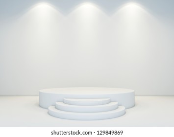 An Empty Round Stage Set