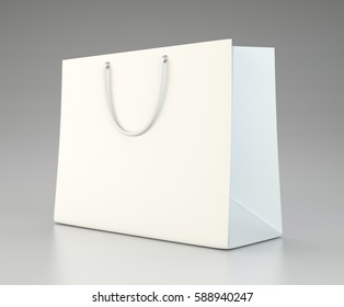 Empty shopping bag for advertising and branding. mock up. 3d rendering