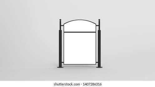 empty sign board 3D Rendering