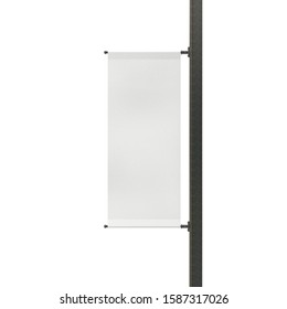 Empty Single Lamp Post Banner. 33.3x78.7