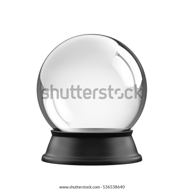 Empty Snow Globe Isolated On White Stock Illustration 536538640