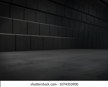 Empty Space For Product Showcase With Spotlight Background, Abstract Empty Space.3D Rendering.