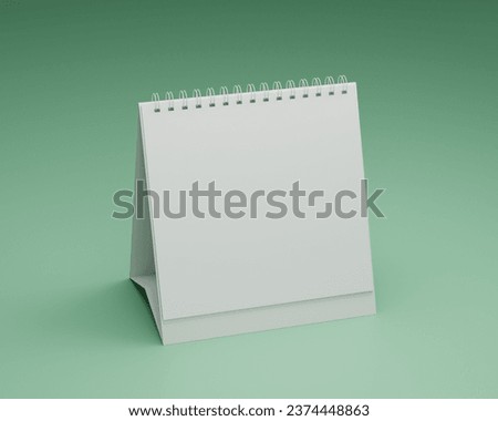 Empty square desk calendar. Mockup design concept. 3d rendering