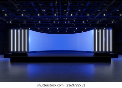 Empty Stage Design Mockup Corporate Identitydisplayplatform Stock ...