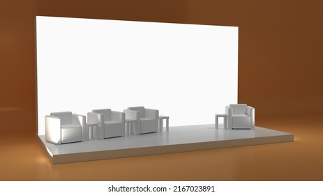 Empty Stage Design For Mockup And Corporate Identity, Display. Platform Elements In Hall. Blank Screen System For Graphic Resources. Scene Event Led Night Light Staging. 3d Background For Online.