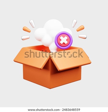 Empty state 3d icon 3d illustration 