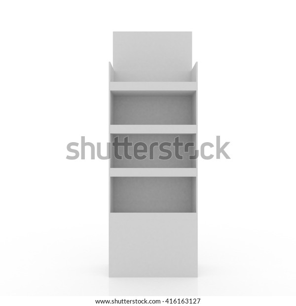 Download Empty Store Pos Display Mockup 3d Stock Illustration 416163127