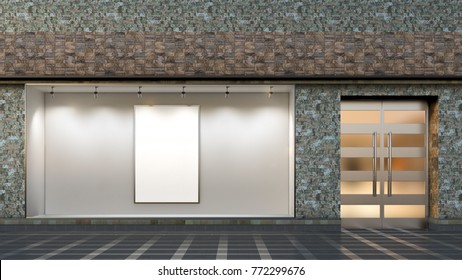 Store Display Mall 3d Illustration Stock Illustration 1154928103