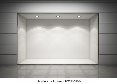 An empty storefront of shop