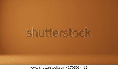 An empty studio featuring a warm brown gradient background and a subtle floor transition, lit with soft lighting.