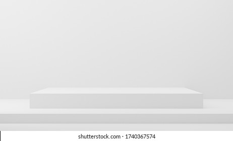 Empty Studio Product Display White Background Stock Illustration 1740367574  | Shutterstock