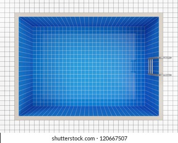 Empty Swimming Pool Top View