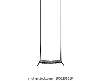 Empty swings on Isolated 3d Rendering